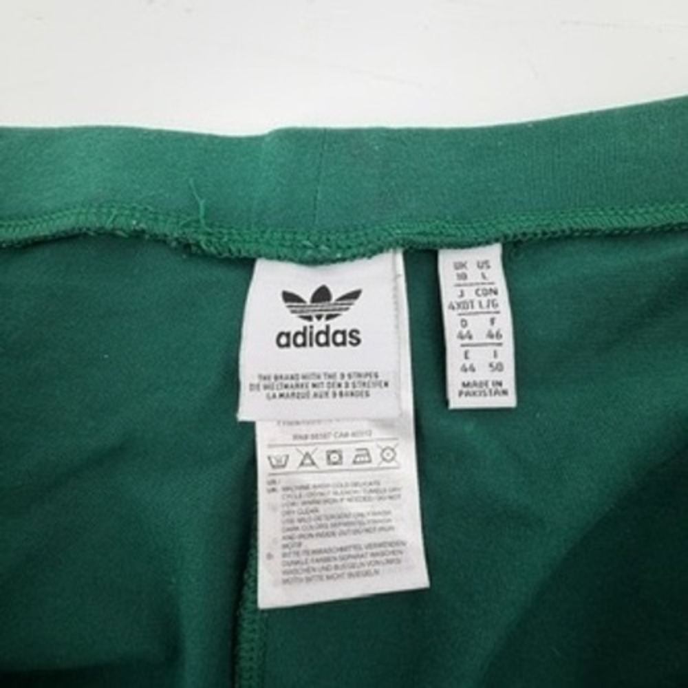 Adidas Originals Womens Forest Green 3-Stripe Trefoil Leggings Size L Activewear - Picture 4 of 8